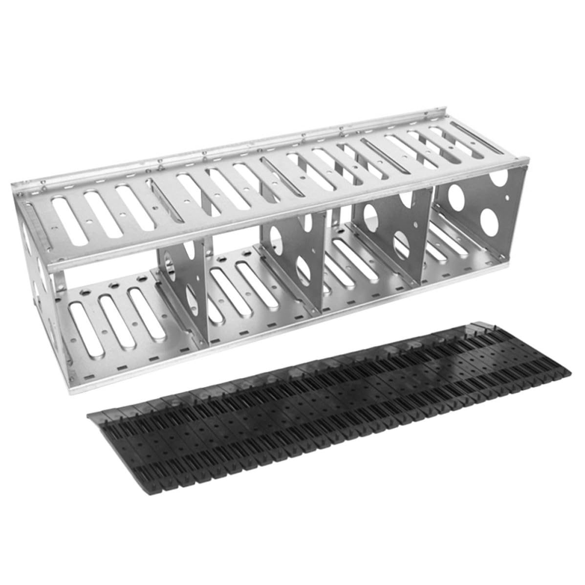 Kit de montaje de disco duro de 12 capas, jaula de acero inoxidable para carcasa de computadora, rack apilable para discos duros externos con instalación sencilla