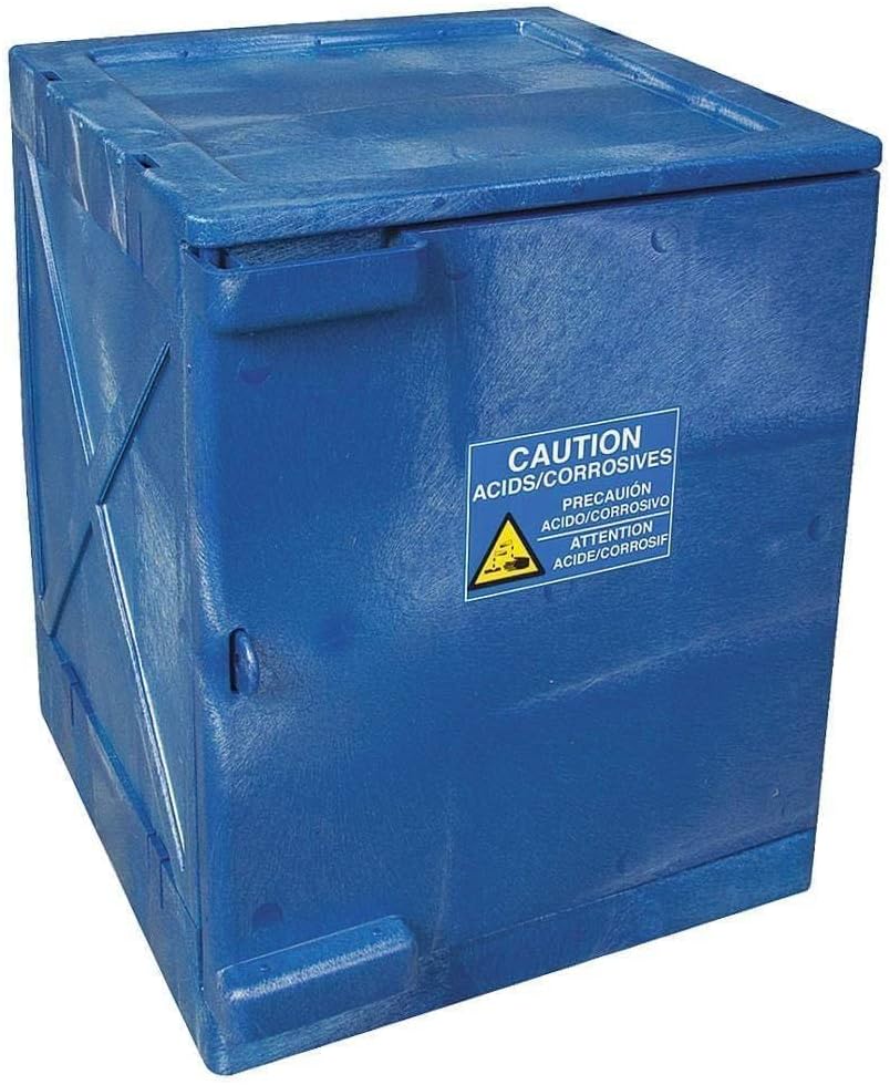 Eagle M04CRA Bench Top Poly Cabinet, 1 Door, 4 gal, Blue