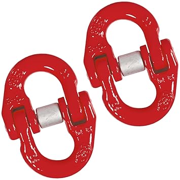 VULCAN Hammerlock Mechanical Connecting Link - 3/8 Inch - G100 Alloy - 2 Pack - 8,800 Pound SWL - Meets DOT Tie Down and OSHA Overhead Lifting Requirements