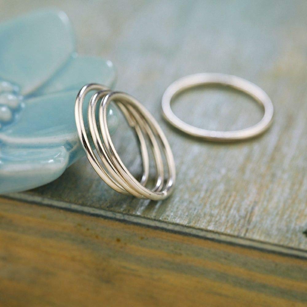 Anello Argento 925 Sterling Fedine Donna Anelli Sottili Stacking Midi Rings