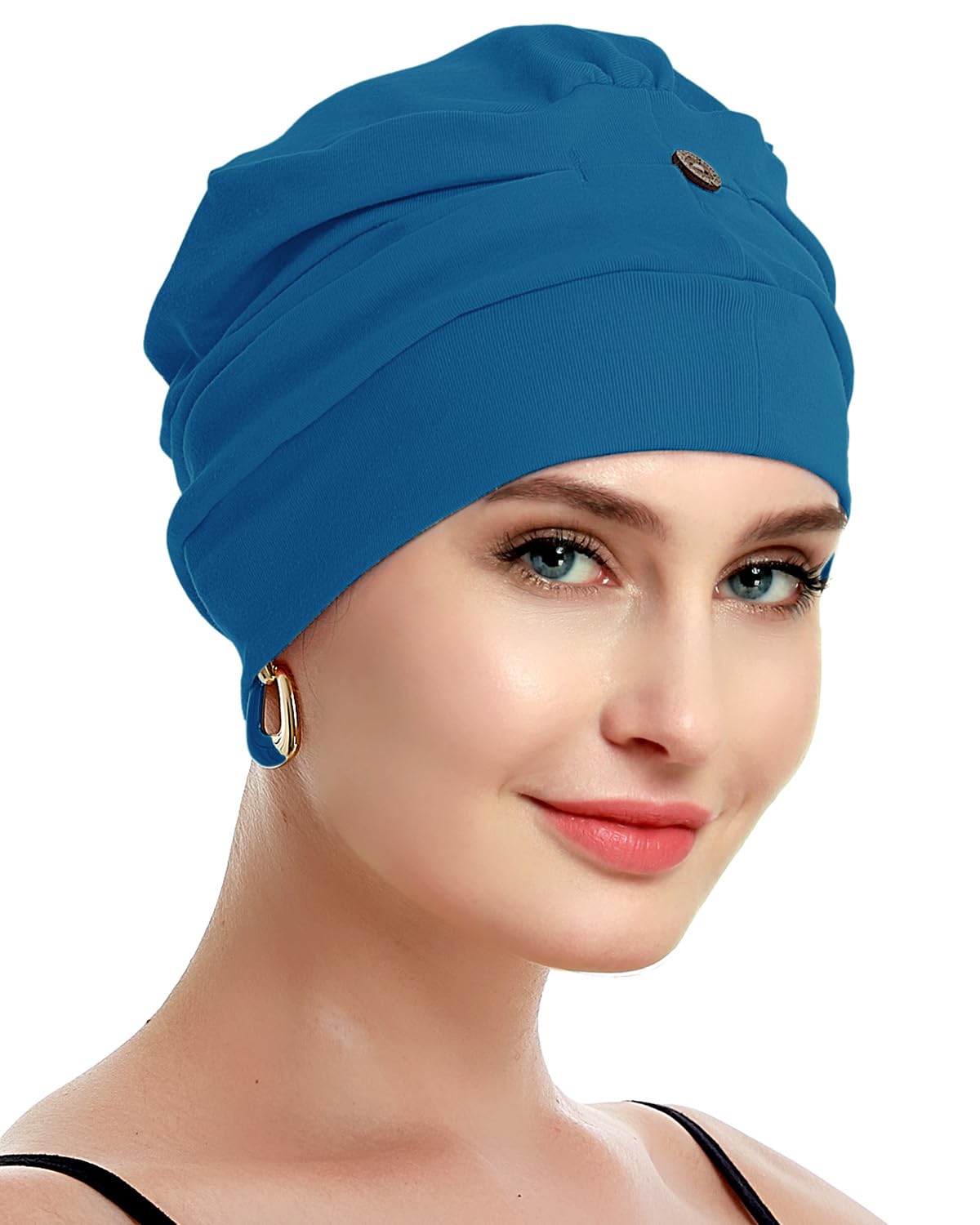 osvyo Gorro de algodón con quimioterapia para mujer con cáncer y pérdida de cabello, gorro de algodón, gorro ligero, embalaje sellado