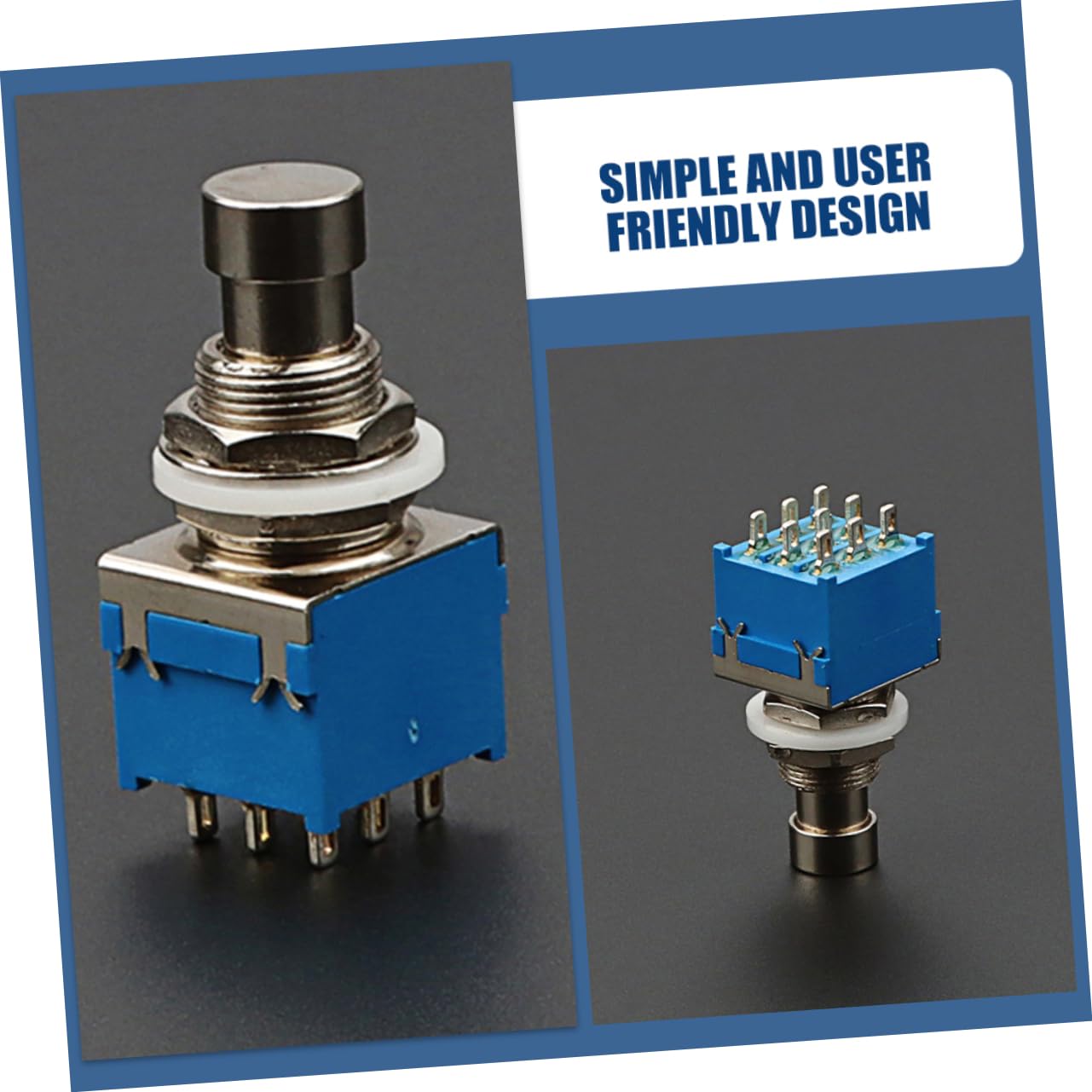 ibasenice 4pcs Guitar Foot Switch Pedal 9 Pins Footswitch Guitar Effect Latching Footswitch for Audio Equipment