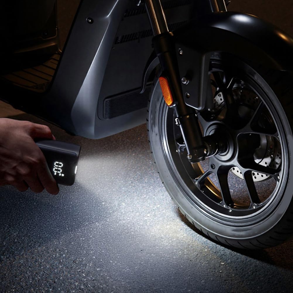 Rilevamento della Pressione Digitale 150PSI Pompa d'Aria Elettrica 2000mAh Gonfiatore per Pneumatici Portatile per Auto, Bici, Moto, Pallone
