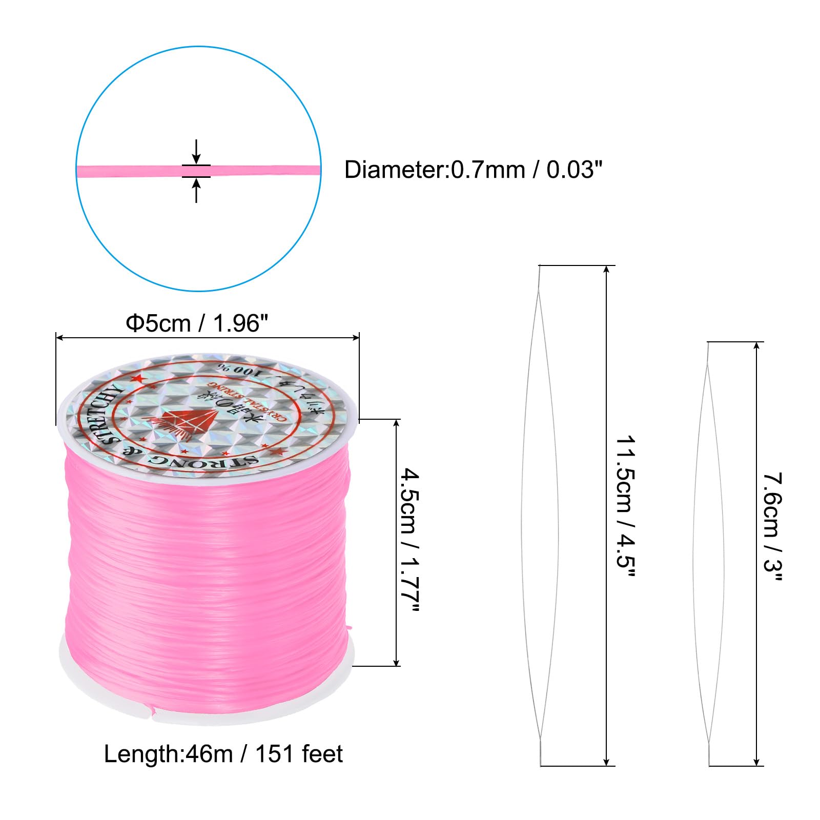 PATIKIL 0.7mm Stretchy Bracelet String Set - Image 2