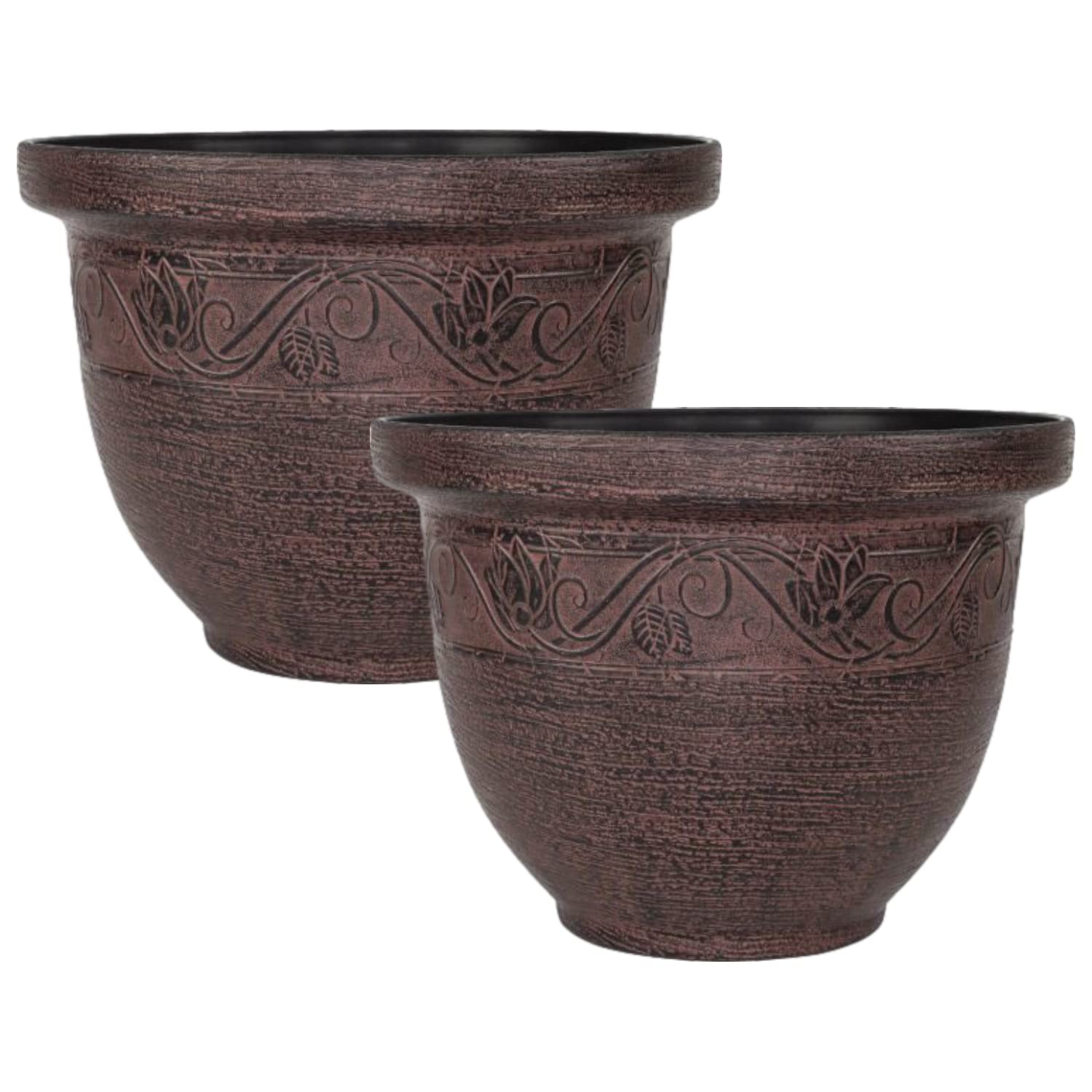 Celtic Planter 30Cm Brown Decorative Pot from B&Q
