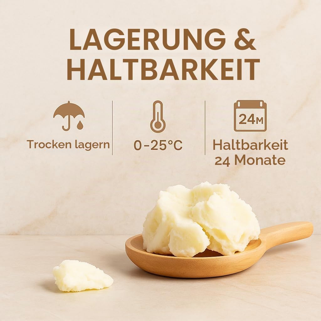 GiDeli Sheabutter 5kg im Eimer - Karitébutter Natürlich und Unraffiniert - Nussfett des Karitébaums intensiv feuchtigkeitsspendende - Bodybutter mit Regenerierender Wirkung