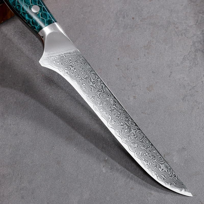Meat Cleaver,Cleaver Knife 6.5 Inch Boning Knife 67 Layer Damascus Steel Blade Sharp Chefs Cleaver Steak Barbecue Kitchen Knives Resin Handle Cooking Tools