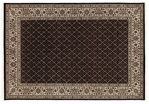 PARISA HERATI echter klassischer Orientteppich handgeknüpft in schwarz-creme, Größe: 250x300 cm