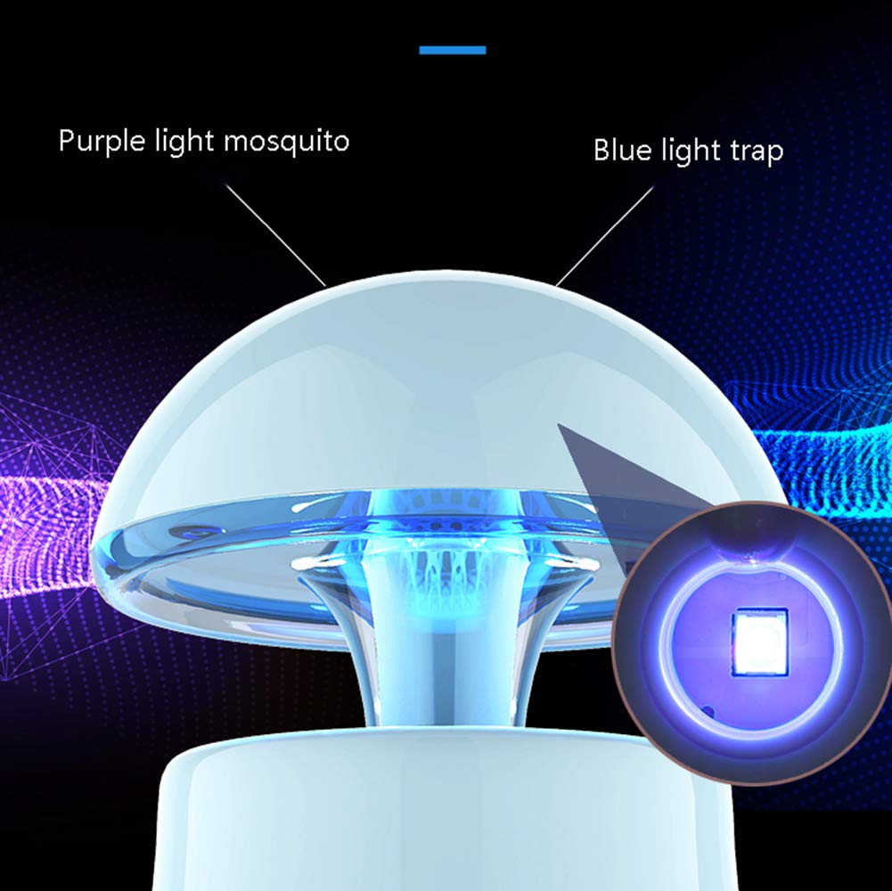 XRX Lámpara De Mosquitos Hogar Lámpara De Interior Repelente De Mosquitos Restaurante Enchufe Lámpara De Mosquitos Dormitorio Electrónico UV Azul Mosquito Asesino Artefacto Blue