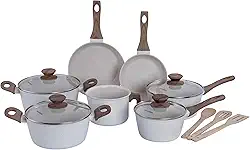 Mimo Style, Conjunto de Panelas com 10 Peças Indução Style Cook Marmol Bambu