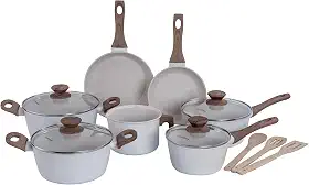 Mimo Style, Conjunto de Panelas com 10 Peças Indução Style Cook Marmol Bambu