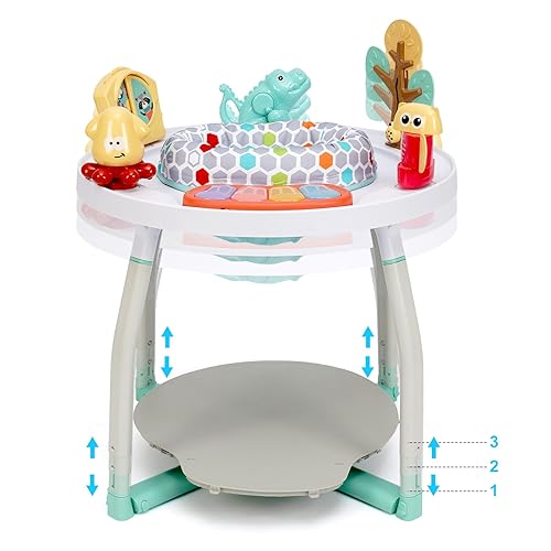 Miniatura 5 de Centro de actividades 5 en 1, tiempo boca abajo, centro de actividades, tabla de equilibrio para bebés, mesa de actividades para niños pequeños,