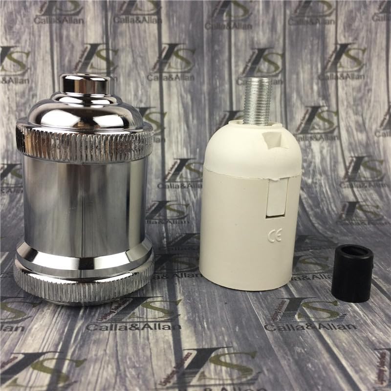 vintage E26/27 lamp socket brass finish retro light lamp base holder DIY aluminium lamp holder - (Color: brass; Base Type: 3 units)