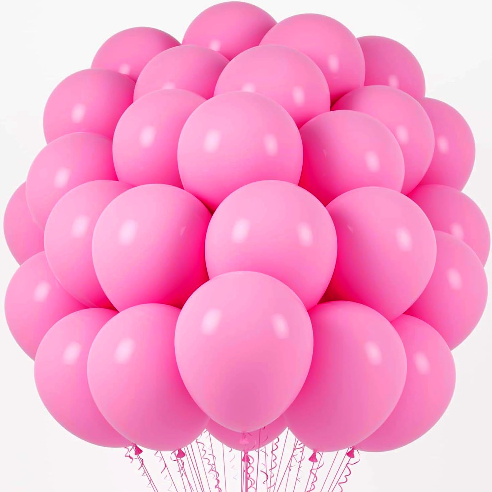 Voircoloria 66pcs Pink Latex Party Balloons, 12inch