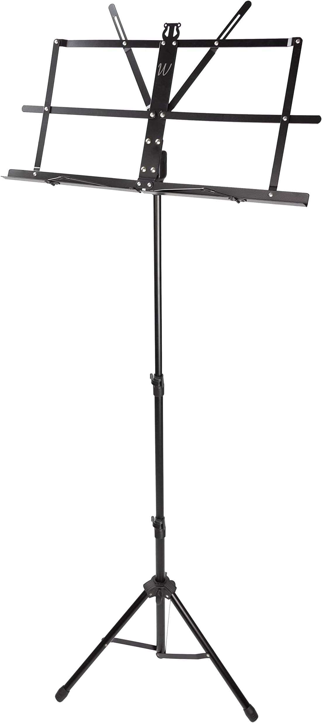 Windsor 050151-BK Adjustable Folding Sheet Music Stand with Carry Case Black