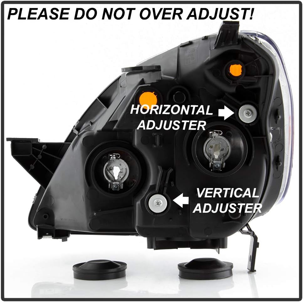 ACANII - For 2005-2006 Honda CRV C-RV Headlights Headlamps Black JDM Style Replacement Pair Set Driver & Passenger