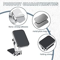 Vista 7 de Soporte para Teléfono de Coche, Soporte de Teléfono para Coche, Soporte Universal Manos Libres para Teléfono Celular de Automóvil con Brazo Plegable