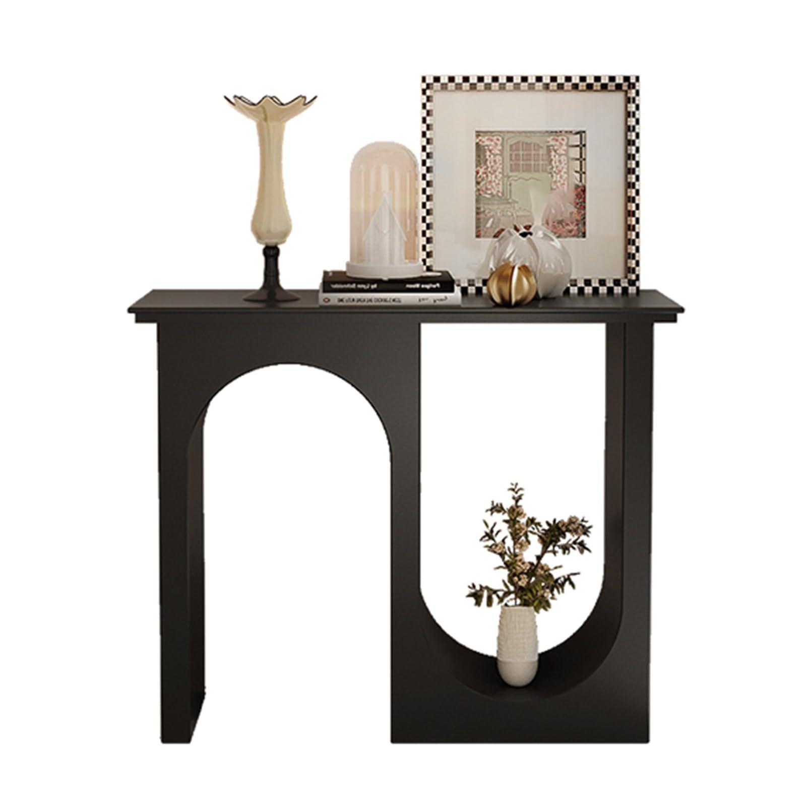 LaYiQimn Modern Console Table,Industrial Console Table with Storage, Narrow Entryway Accent Table, Modern Hallway Sofa Table for Living Room & Foyer