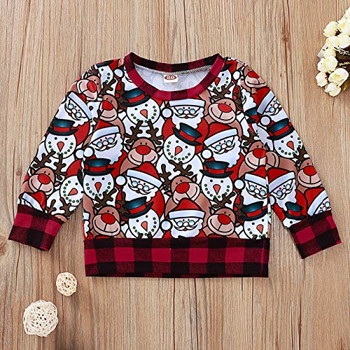 FAMKIT 2 stks/set Kids Peuter Baby Plaid Kerst Kleding Pak Shirt + Broek - Afbeelding 5
