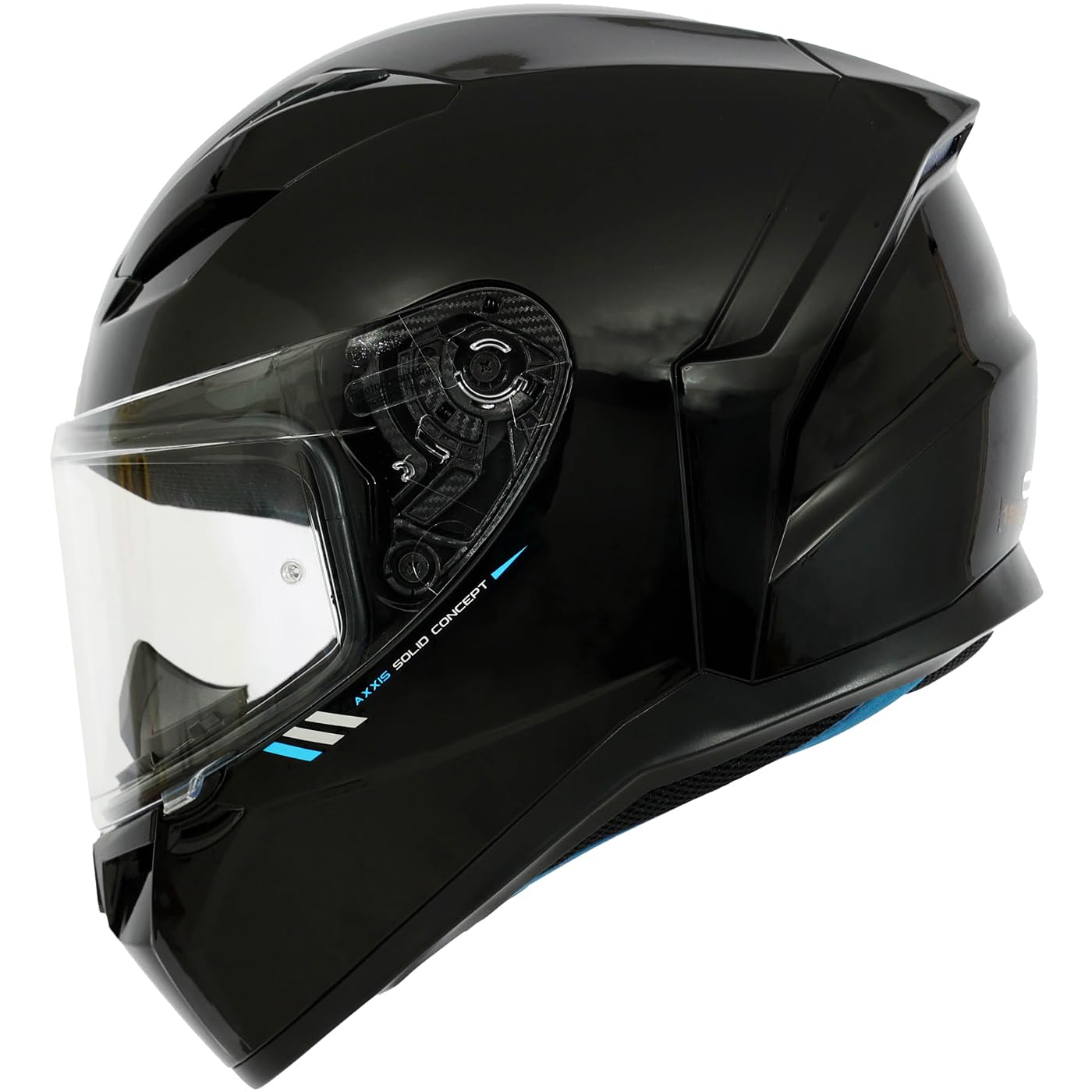 AXXIS Segment Solid Full Face Helmet | ISI & DOT Certified | Aerodynamic Shell | Anti-Scratch Visor | Motorcycle Helmet for Men & Women-image-36