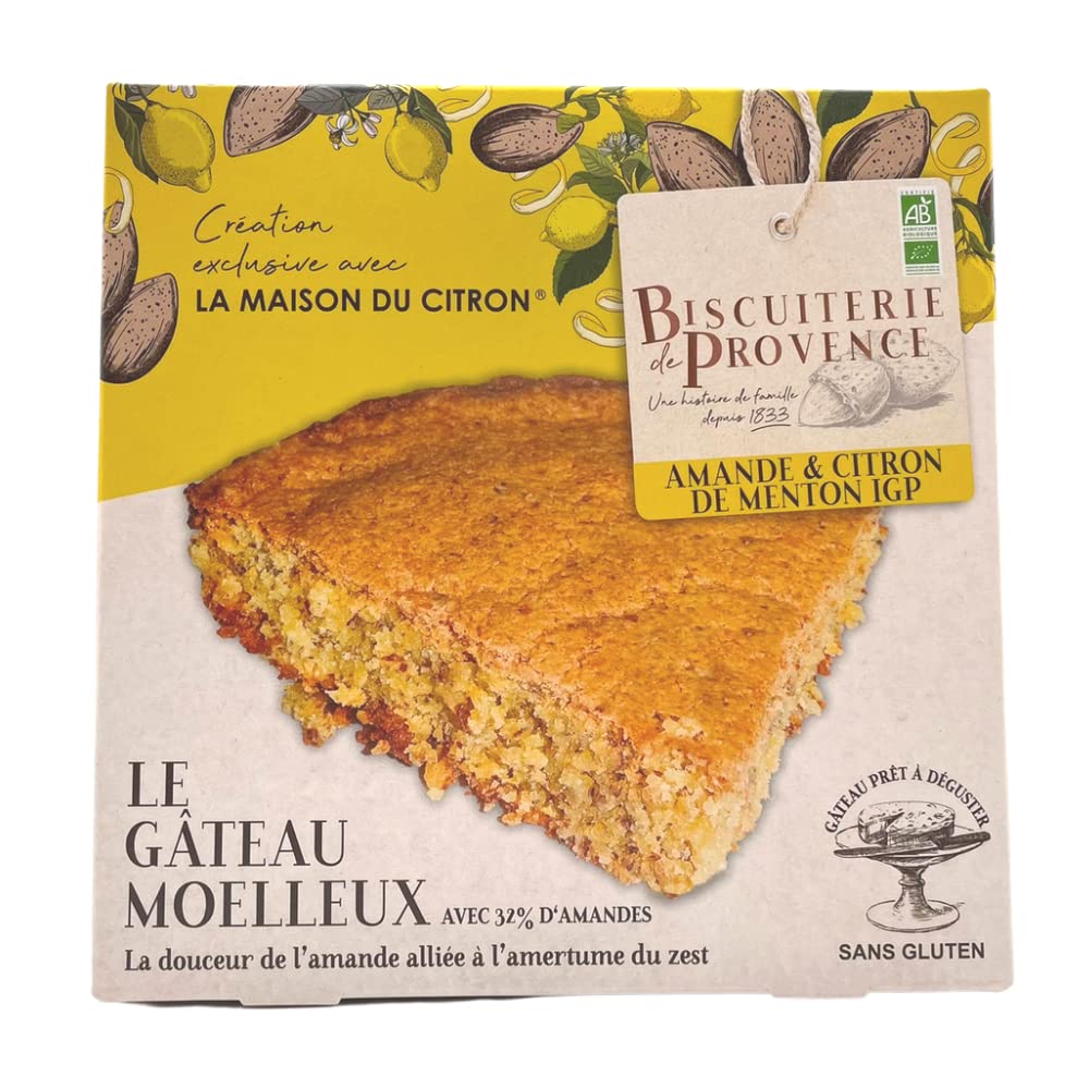 Bio-Mandelkuchen mit Zitrone.
