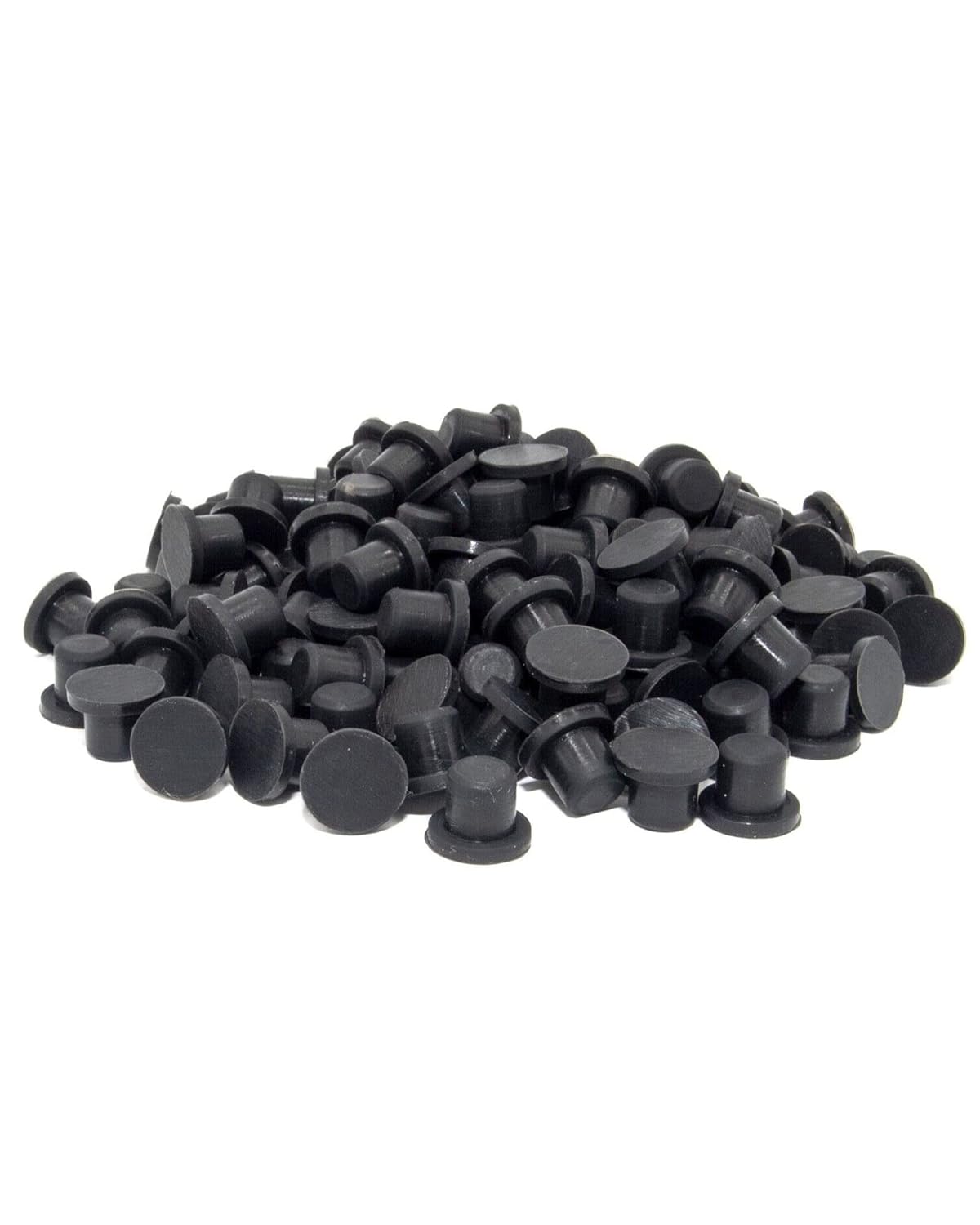 Rubber Push in Bumpers - 5/16” Rubber Hole Plugs 1/2" OD x 1/16" H - Round Vibration Mount Push-in Rubber Bumper Feet Push in Rubber Feet (25)