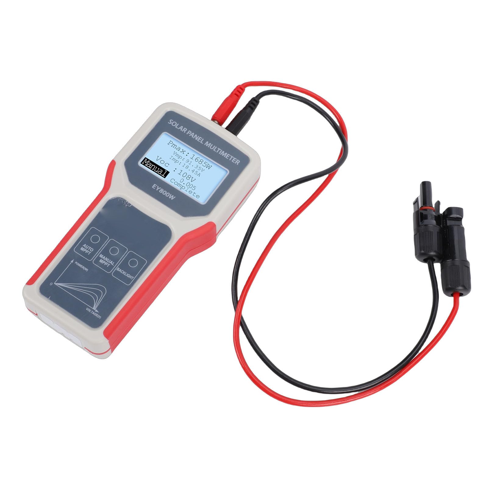 Tester per Pannelli Solari, 5 800 W 12 60 V 0 35 A MPPT Tester per Pannelli Solari Multimetro per Fotovoltaici con Ampio Display LCD per la Risoluzione dei Problemi del Solare Residenziale