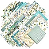 Eatbuy 70pcs 25x25cm Cuadrados de Tela de Algodon, Telas para Costura - Patchwork Impreso con Patrones...
