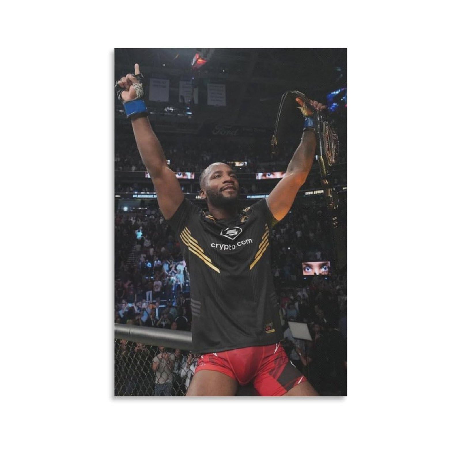 ASUIU Leon Edwards Canvas Poster Canvas Art Poster And Wall Art Picture Print Modern Family Decor Posters 24x36inch(60x90cm)