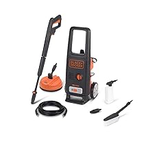 BLACK+DECKER Idropulitrice ad Alta Pressione BXPW1600PE con Patio Cleaner e Spazzola Fissa (1600 W, 125 bar, 420 l, h)