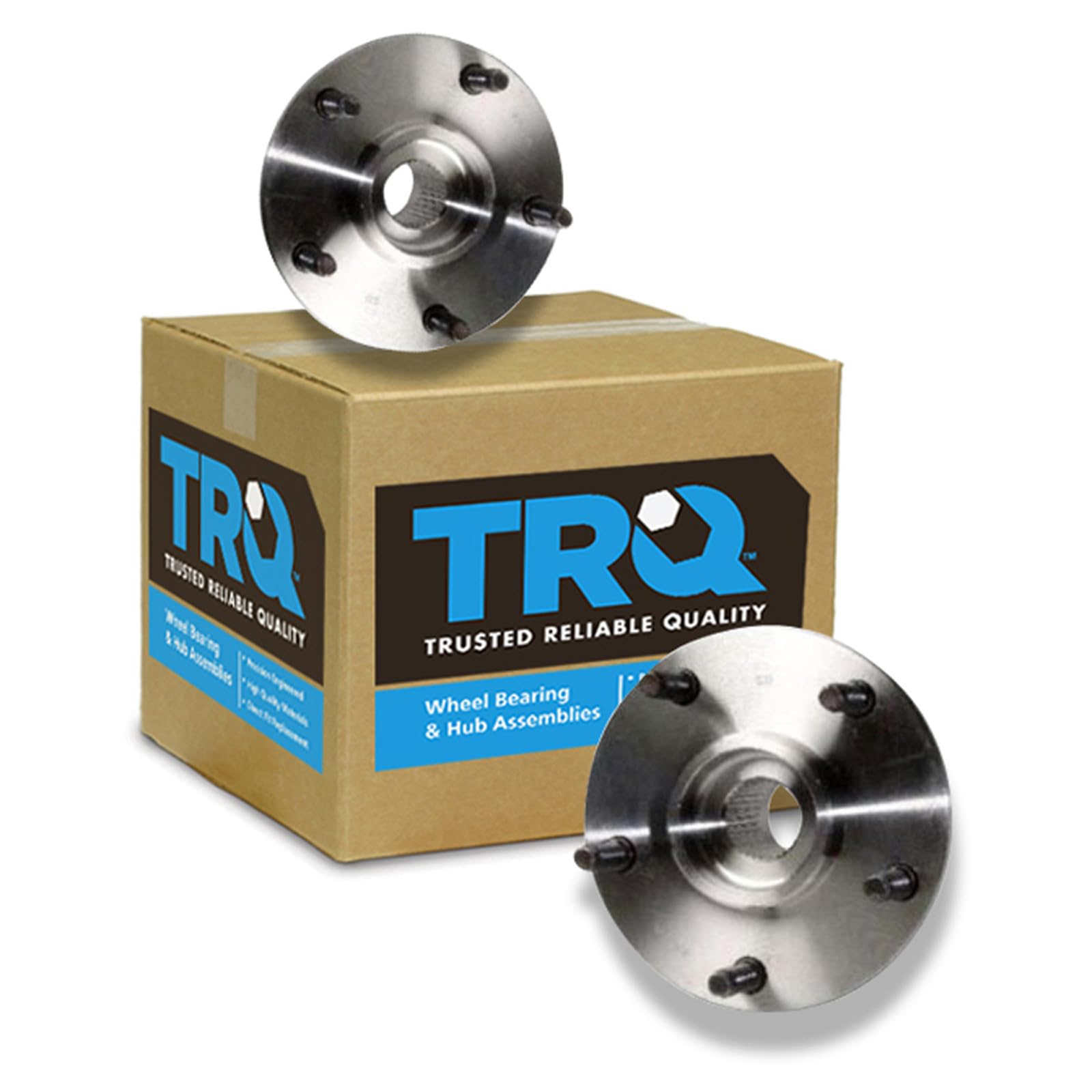 TRQ Front Left and Right Wheel Bearing and Hub Assembly Set 2 Piece