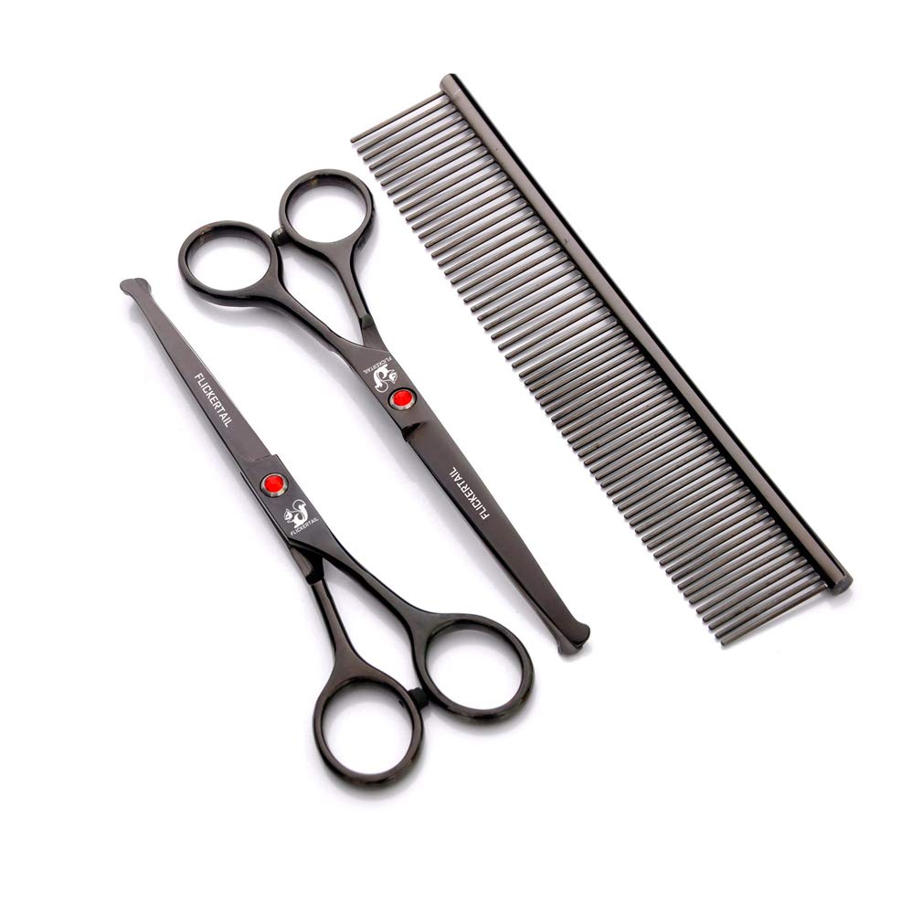 4,5-6,5 Pollici Pet Grooming Forbici Kit, Professionale in Acciaio Inox Cani E Gatti Forbici Haircut Insieme di Attrezzi, di Sicurezza Punta Tonda