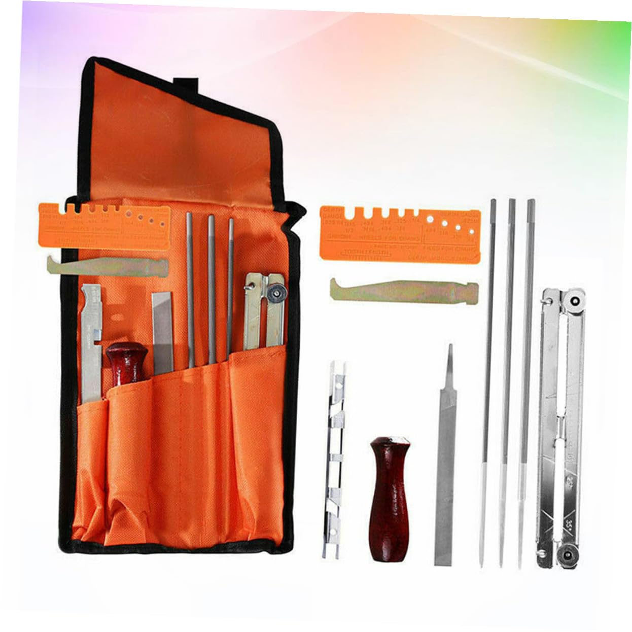 Métal Kit D'affûtage 10 Pièces de Tronçonneuse pour Chaînes