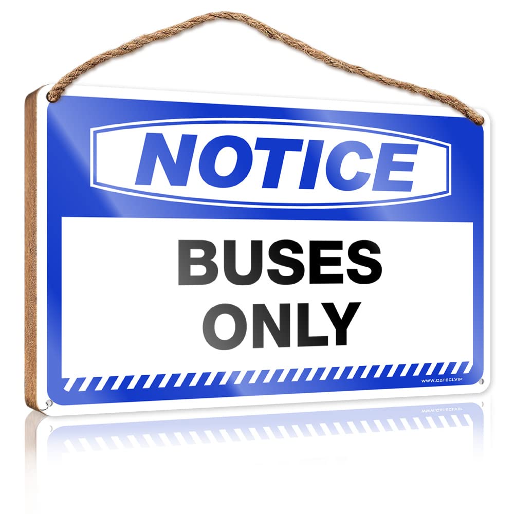 Decorative Signs For Home Decor Notice Buses Only Wooden Sign(23X35CM)