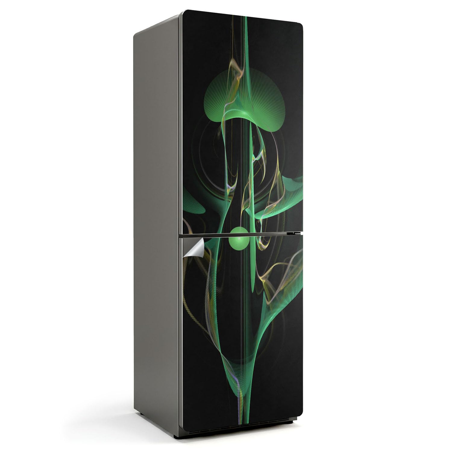 Sticker porte réfrigérateur 60x180 cm autocollant cuisine déco vague