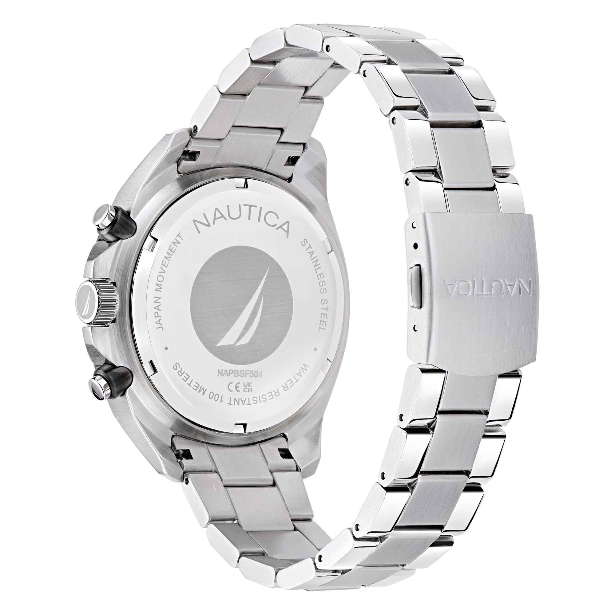 Nautica NCT BLUESAIL - Reloj de Pulsera de Acero Inoxidable (Modelo: NAPBSF504)