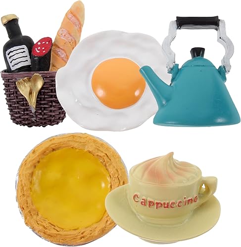 Miniatura 1 de 5 imanes para refrigerador de alimentos de resina 3D lindos imanes de nevera de alimentos para nevera, pan y tarta de nevera, imanes en forma de