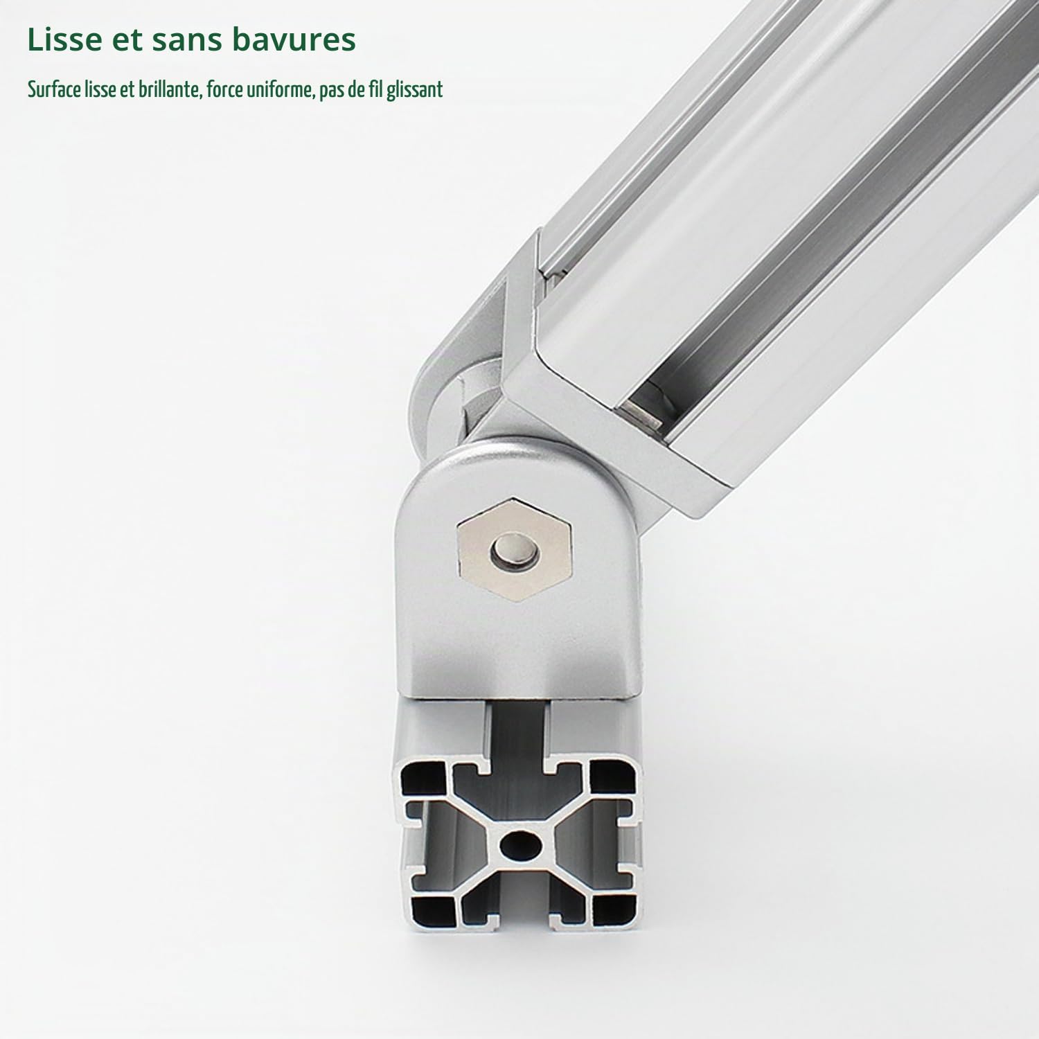 Connecteur Profilé Aluminium, 8 Pièces 180° Angle Réglable Articulé pour 30x30