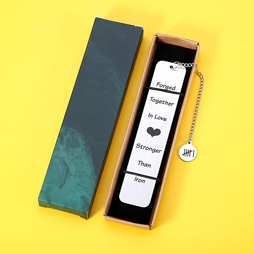 Miniatura 5 de Marcapáginas de regalos de 6 años de hierro para mujeres y hombres, regalos de aniversario de boda para él, ella, divertidos regalos de sexto