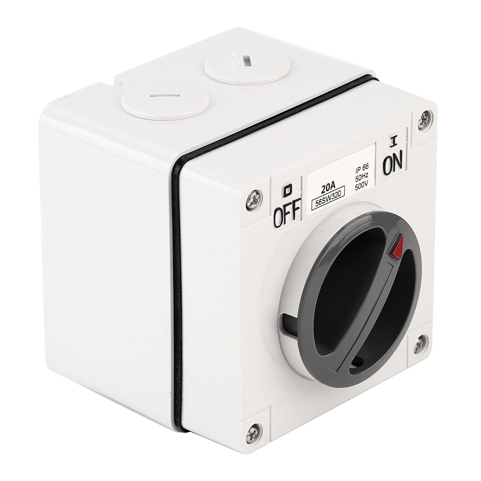 Outdoor Waterproof Switch Socket, Dustproof Switch, Buttons Indicators, Reliable for Home Office (3P20A)