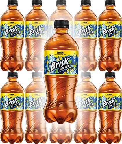 Brisk Lemon Iced Tea 20oz Bottles (Pack of 12, Total of 240 Fl Oz)