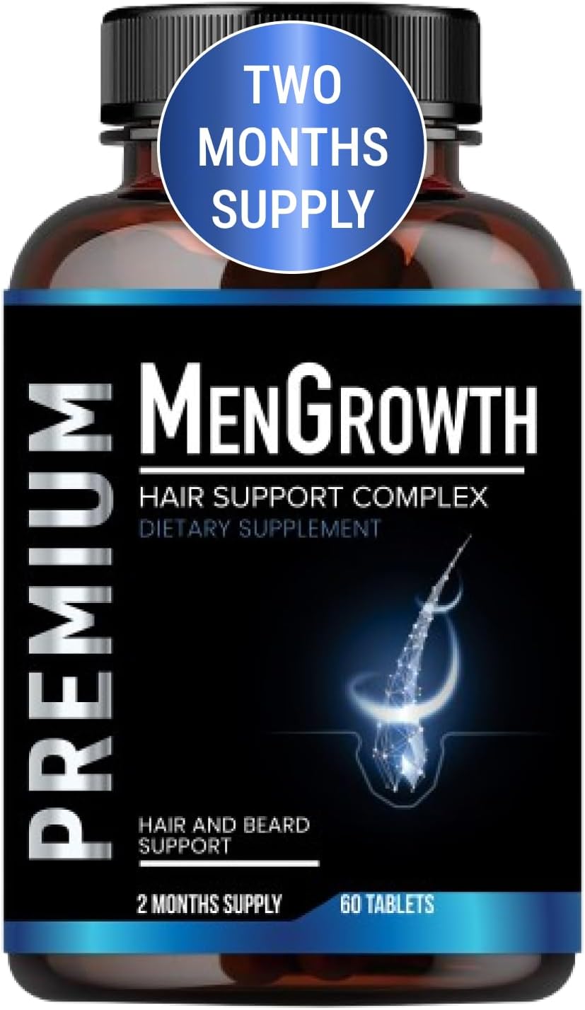 Mens Hair Growth-Hair Vitamins For Men. Anti Hair Loss Supplement, Regrow Hair & Beard Growth Pills With DHT Blocker For Thinning Hair & Hair Thickening With Biotin & Saw Palmetto.Thicker Fuller Hair