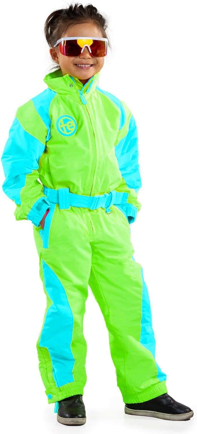 Tipsy Elves Loud Bright Colorful and Neon Ski Suits for Kids, Boys and Girls from