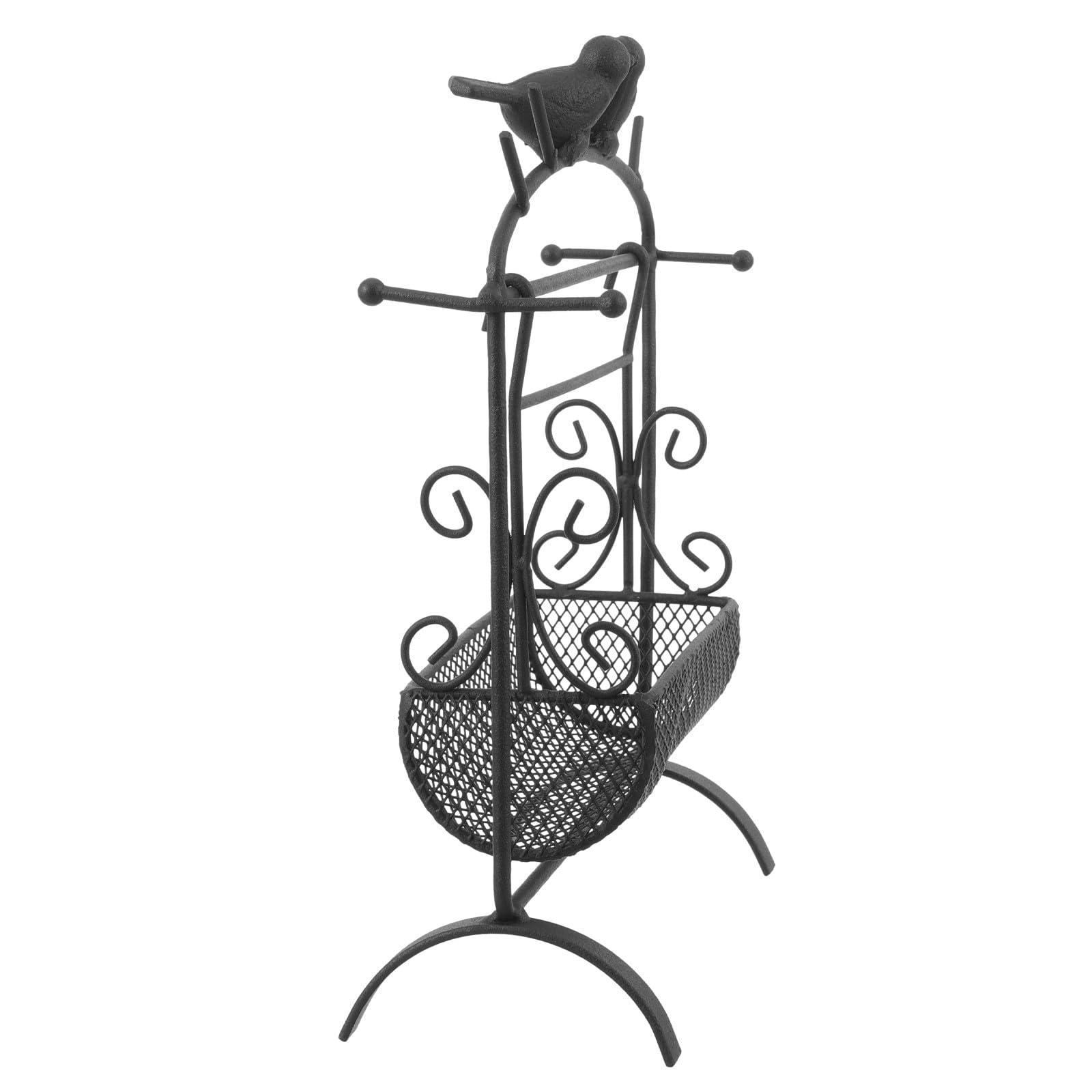 Support de rangement en fer noir cuisine table panier de bureau