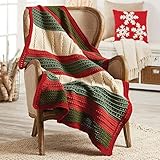 Herrschners Amaryliss Holiday Afghan Crochet Kit