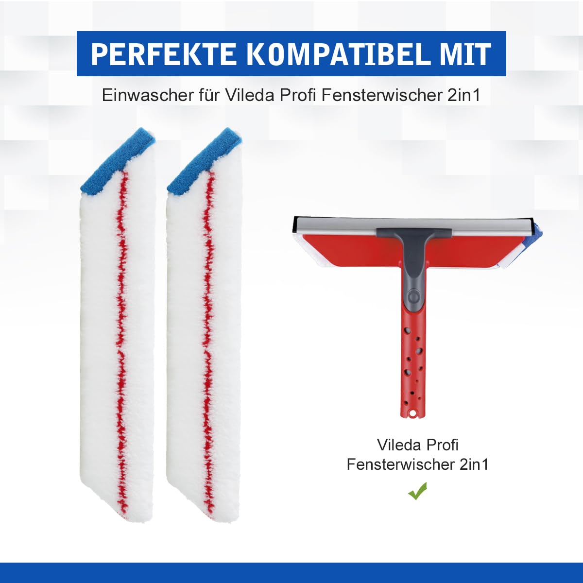 Wiseten 6 Pièces Accessoires De Serpillère En Microfibre Et 4 Pièces En Caoutchouc Pour