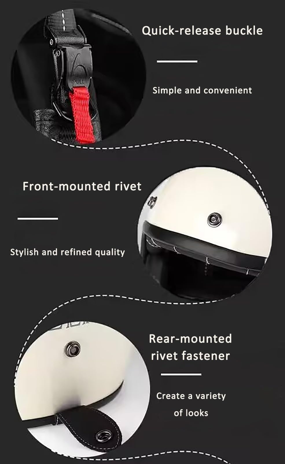 Kask motocyklowy typu open, kask motocyklowy do cruisera, skutera, motoroweru, 3/4 kwarc, dla dorosłych, mężczyzn i kobiet, kask motocyklowy z certyfikatem ECE 2205.