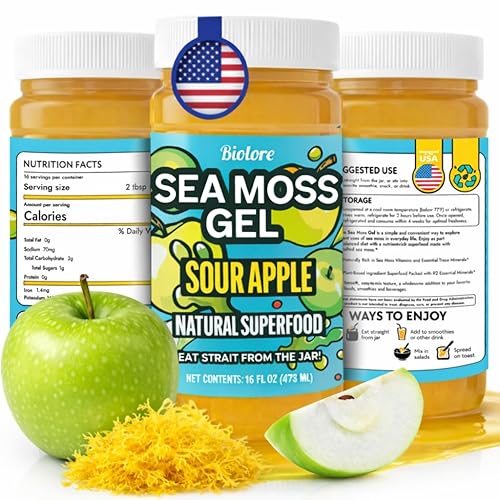 Miniatura 13 de Biolore Cherry Pie - Gel de musgo marino de 16 onzas, sin azúcar añadido, vegano, fabricado en Estados Unidos, superalimento de musgo marino
