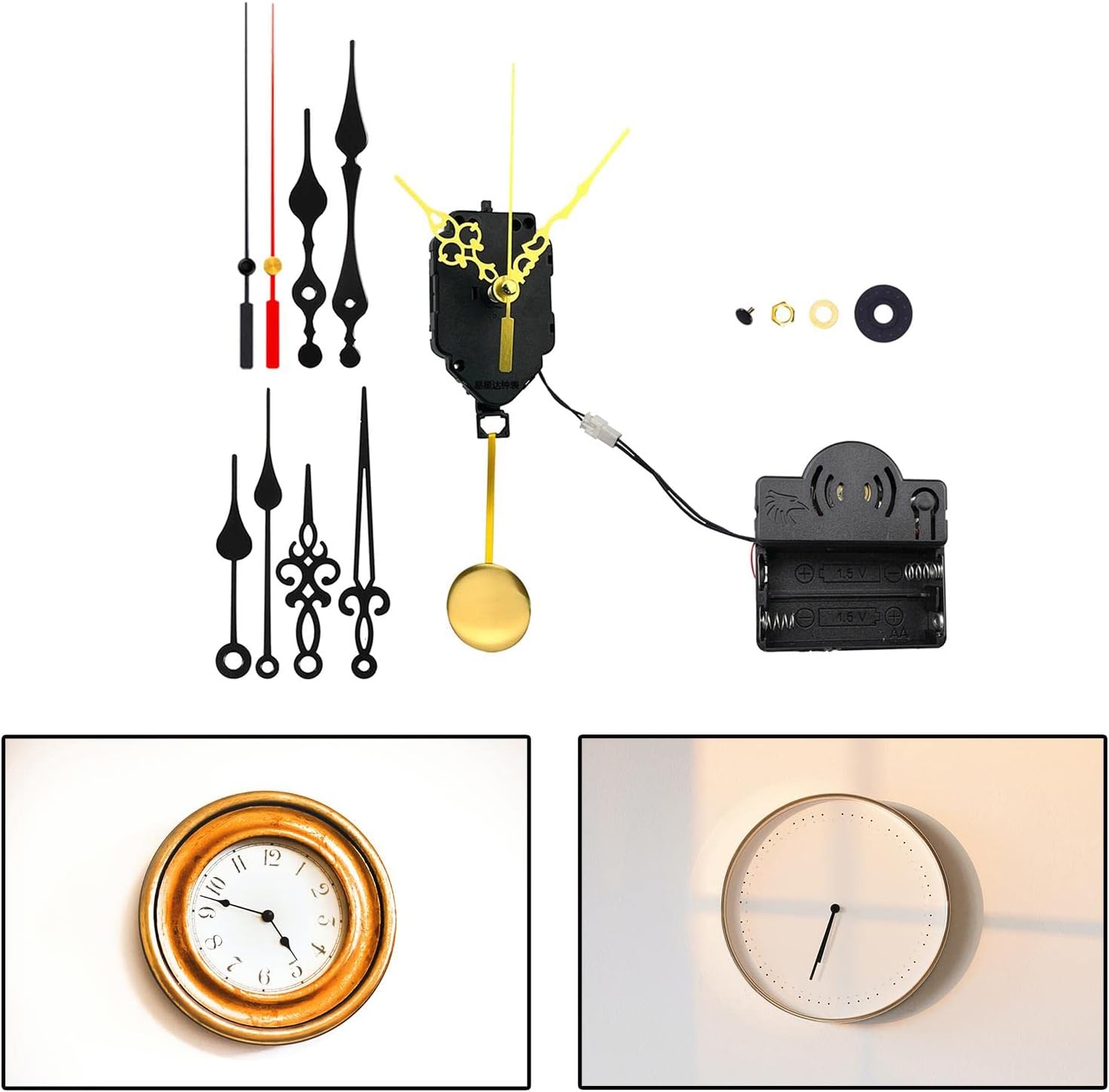 Professional Quartz Clock Movement Mechanism Chime Music Box DIY Wall Clock Movement High Torque Accessory Repair Parts Tools DIY Wall Clock