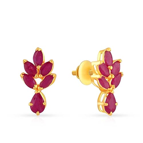 22 KT purity Yellow Gold Earring ERSNGGM016_Y for Women